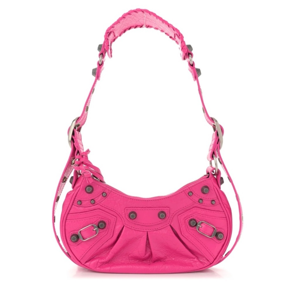 Balenciaga LE CAGOLE shoulder bag in hot pink lambskin
NWT